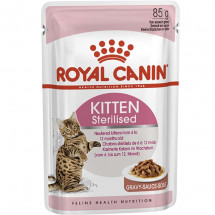 Консервы Royal Canin Kitten Sterilised Gravy, для стерилизованных котят, упаковка 12шт.х85г