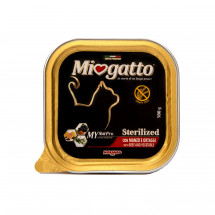 Влажный корм для кошек MIOGATTO Sterilized с говядиной и овощами 100 г 