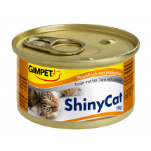 Консервы Gimpet Shiny Cat, с тунцом и курицей, 70г