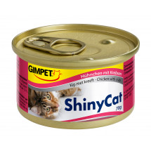 Консервы Gimpet Shiny Cat, с курицей и крабом, 70г