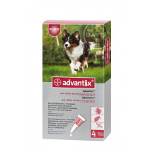 Капли Bayer Advantix инсектицидные для собак весом 10-25 кг, пипетка 2,5мл