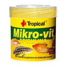 Сухой корм Tropical Mikrovit Spirulina для малька,75ml /35g