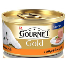 Влажный корм Gourmet Gold с индейкой для кошек, 85г
