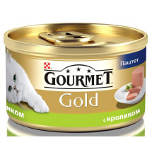 Влажный корм Gourmet Gold с кроликом для кошек, 85г