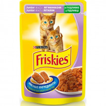 Консервы для котов Friskies Junior, с ягненком, упаковка 26х85 г