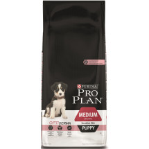 Корм Pro Plan Puppy Medium Sensitive для собак, с лососем, 12 кг