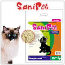 Наполнитель для кошачьего лотка SaniPet, натуральный, 10кг