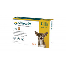 Симпарика таблетки от блох и клещей для собак 1,3-2,5 кг, 5 мг (1 таблетка)