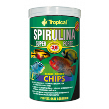 Сухой корм Tropical Super Spirulina Forte Chips, для рыб 100ml /52g