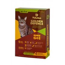 Капли на холку Palladium Палладиум Золотая защита для кошек до 4кг, 1 пипетка 0,5 мг