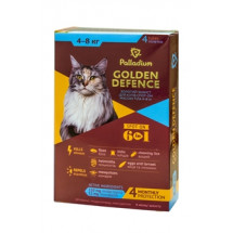 Капли на холку Palladium Палладиум Золотая защита для кошек 4-8кг, 1 пипетка 1 мг