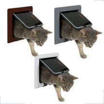 Врезная дверь для котов Trixie Luxe, двухсторонняя, 14,7х15,8 см