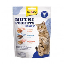Витаминные подушечки GimCat Nutri Pockets Морской микс для кошек, 150г