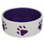 Миска керамическая для собак Trixie, с лапками, фиолетовая фото