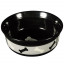 Миска керамическая  для собак Trixie, черная с косточками, 2,4л/25см фото
