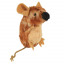 Игрушка для кошки Trixie мышка плюшевая, коричневая с пищалкой, 8см фото