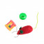 Цветной набор игрушек для котов FOX, мышка+шарик+барабанчик фото