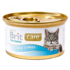 Brit Care "Tuna & Turkey" тунец и индейка, Консервы  для кошек, 80г